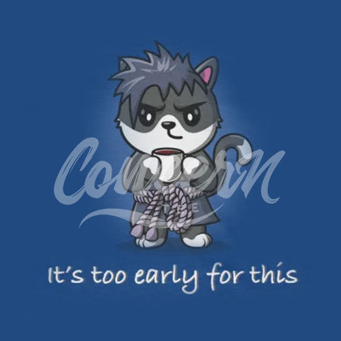 Too Early Coffee Cat T-Shirt